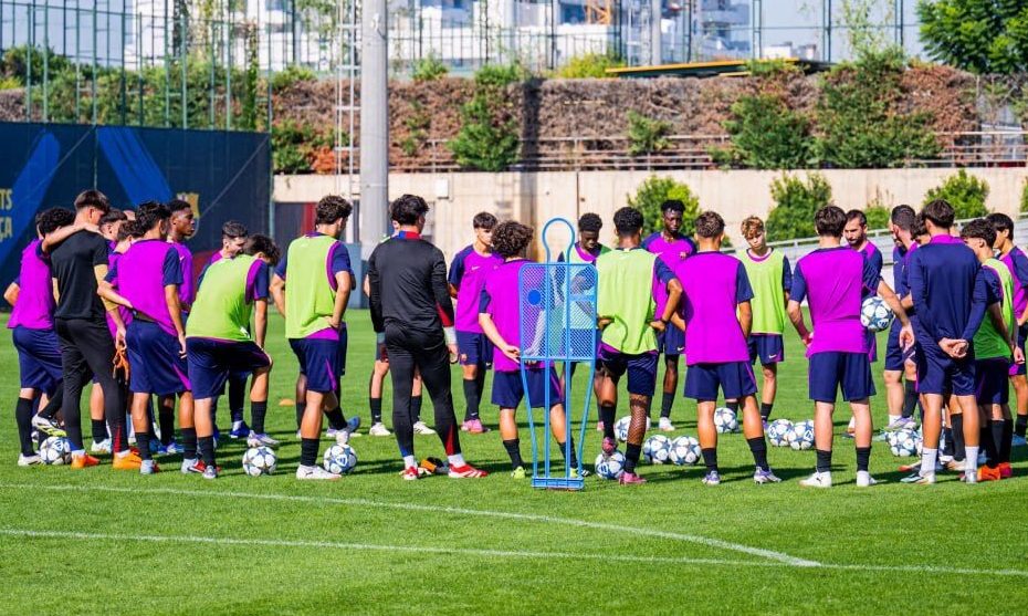 El entrenamiento previo al partido | Fuente: FC Barcelona