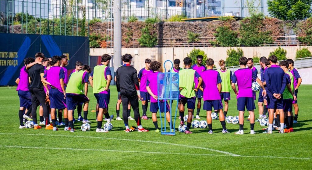 El entrenamiento previo al partido | Fuente: FC Barcelona